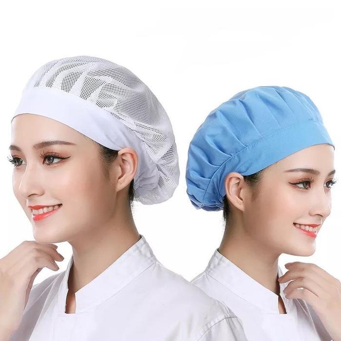 Topi Chef Koki/Airnet Topi Kain /Hair Net Jaring/Topi Koki Jala/Topi Chef Mesh/Chef Pekerja