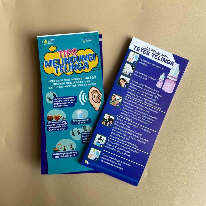 Flyer Cara Penggunaan tetesTelinga, Brosur Farmasi, Leaflet PIO