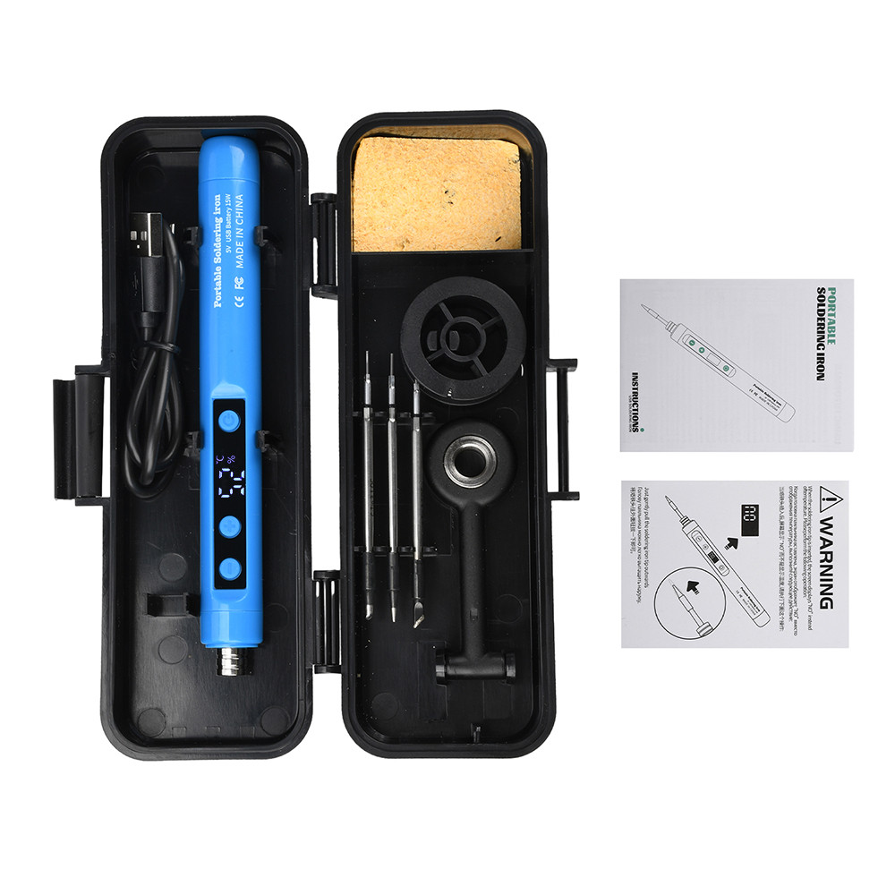 Dc5V 15W Cordless Usb Digital Soldering Iron Adjustable Temperature Intelligent Solder Welding Iron