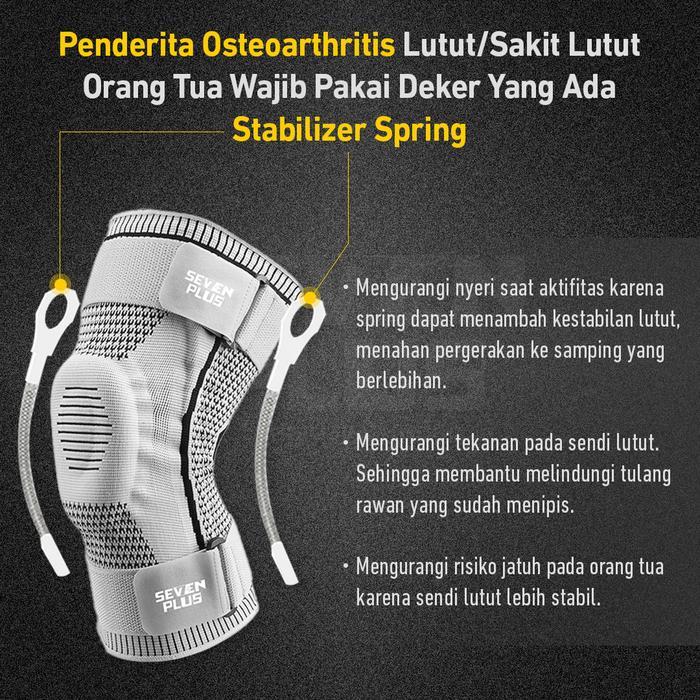 Sevenplus Deker Lutut Khusus Osteoarthritis / Nyeri Lutut Lansia Ab172 / Pelindung Sendi Lutut Knee
