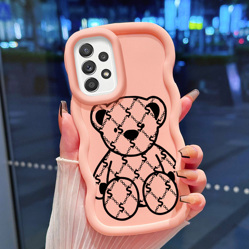 Casing Untuk Samsung A52 4G A52 5G A52s Case Casing Barbie beruang jaring ponsel pola HP Cesing luna