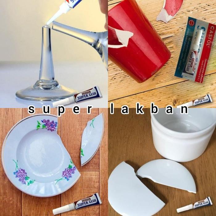 Lem Castol Super Glue Multifungsi Lem Kacamata Keramik Pecah Patah Serbaguna 3gram