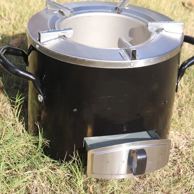 Upgrade New Outdoor Wood Stove Picnic Stove Camping Cookware Ground Cooker Wood Stove Portable