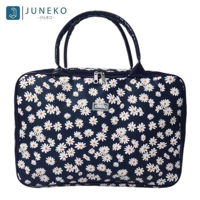 "New" [UKURAN SEDANG] Juneko Koper Motif Medium - Tas Koper Motif Tas Pakaian Travel Wanita Mudik