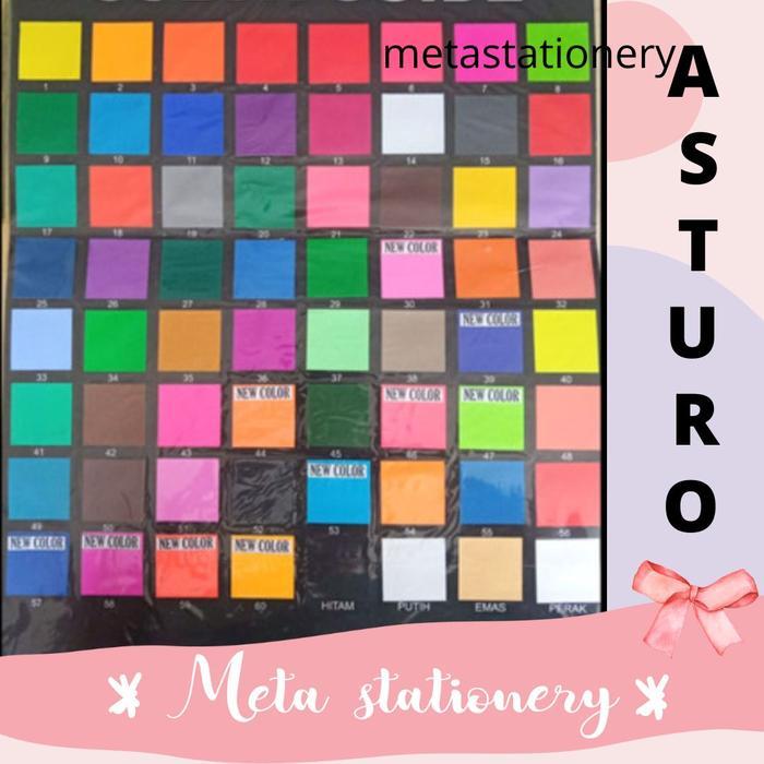"New" Karton Asturo / Asturo Paper Pilih 1 Warna ( Warna Cerah )