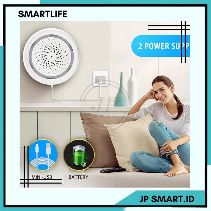 Readyyy Smartlife Siren Sirine Alarm For Cctv Door Window Sensor Model Wifi Wireless Setting By Wifi