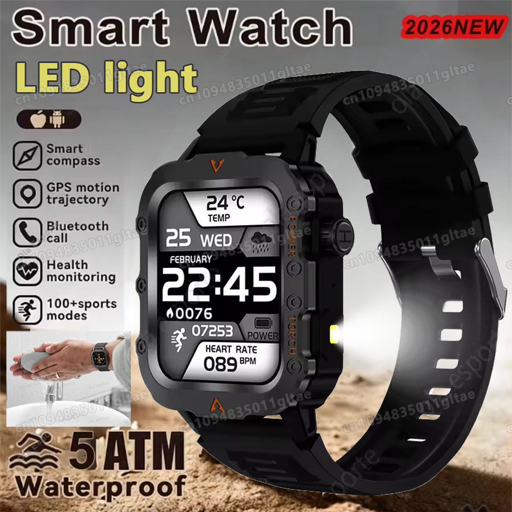2026 New LED Men's Smartwatch Bluetooth Talking Smartwatch Multi Sport Mode Health Monitor Outdoor