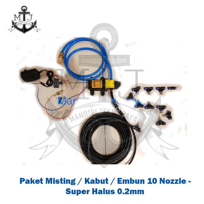 Misting Kabut Embun Paket Misting Kabut Embun 10 Nozzle Semprotan Super Halus 0.2mm Kabut / Embun 10