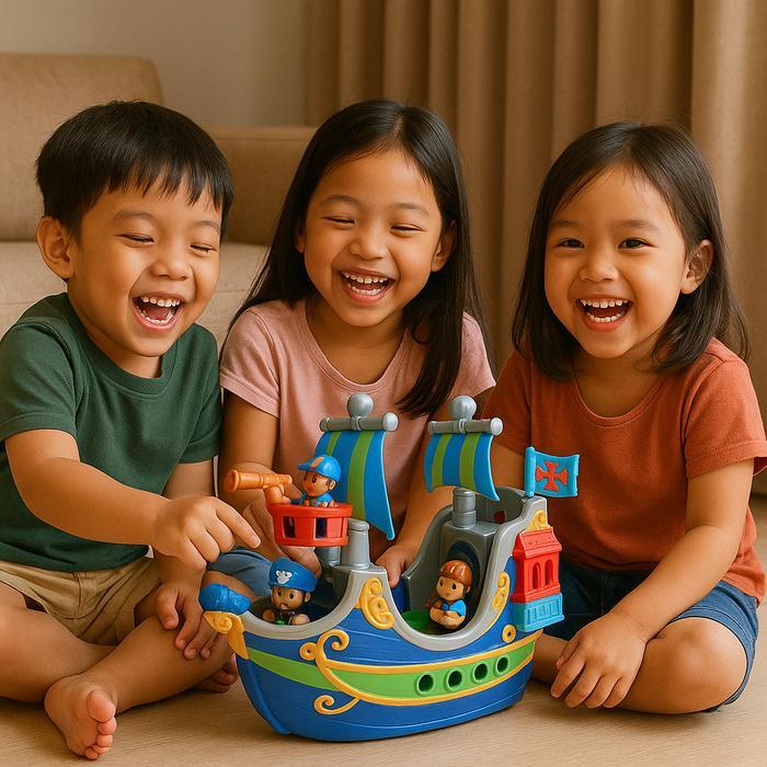 ELC Happyland Pirate Ship - Mainan Pretend Play Kapal Bajak Laut Anak Balita 2 Tahun