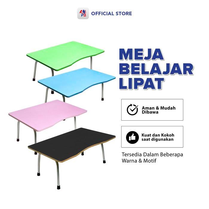Meja Belajar Lipat / Meja Belajar Anak / Meja Kursi Lipat Portable / Meja Laptop Serbaguna Motif