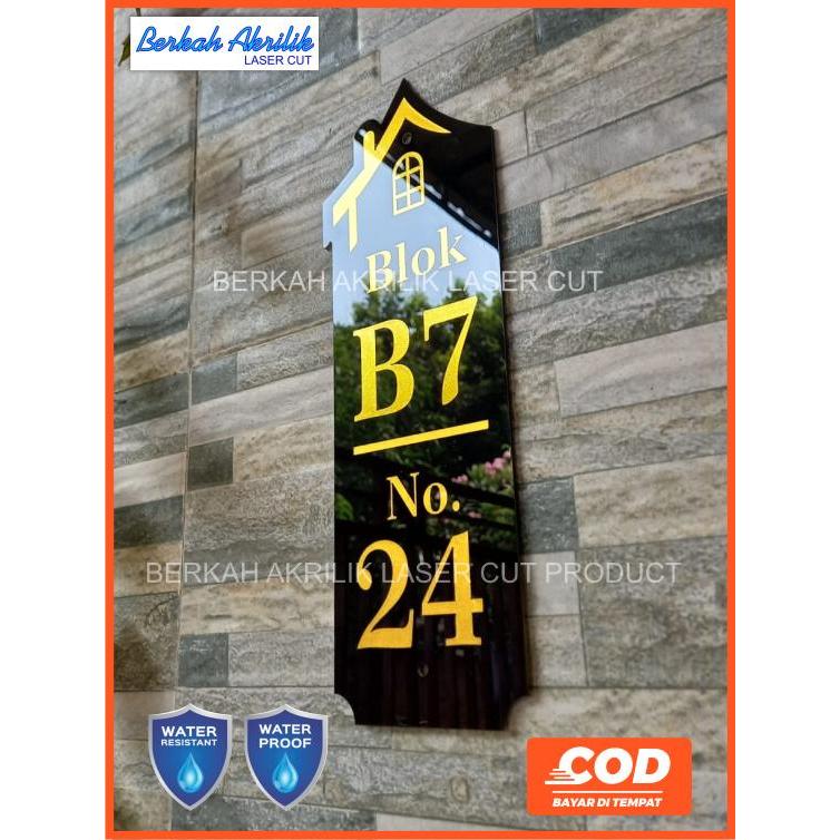 nomor rumah acrylic minimalis modern