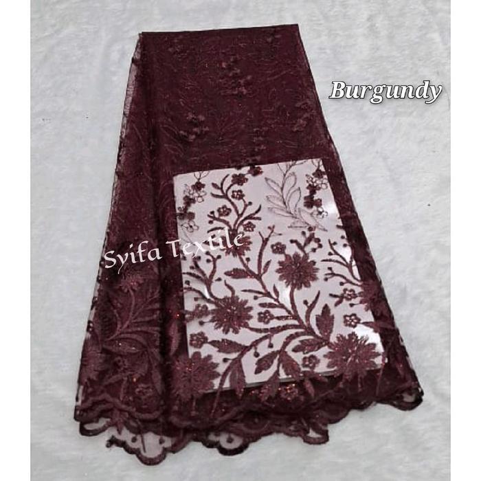 New. Kain Tile Akar Mutiara Trandy / Kain Brokat Meteran / Kain Bridesmaid / Kain Tile Meteran /