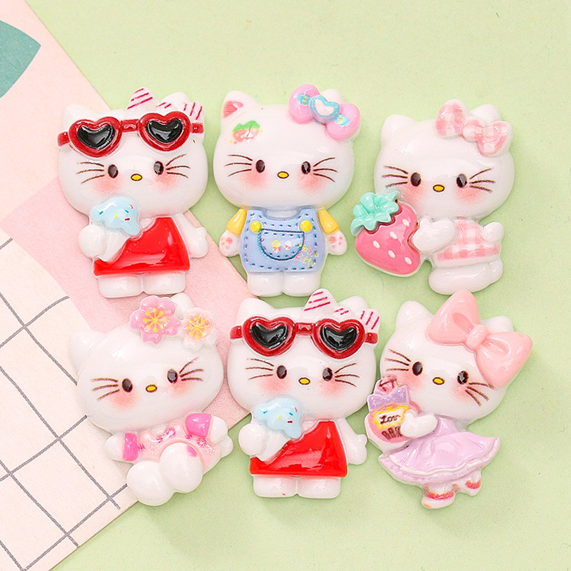 100pcs Kawaii Cartoon Resin Scrapbook Diy Jewelry Children Gift Hairpin Accessories