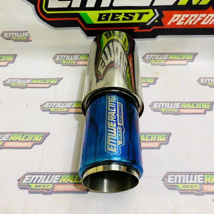 FREE ONGKIR KNALPOT MOBIL ORIGINAL EMWE RACING FULL STENLIS NGEBAS ADEM BULET EMPUK GAHAR BASS INLET