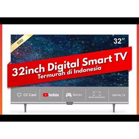 Led Tv Coocaa Cooca Cocaa Coca Koka 32 inch 32inch 32S3U 32S3 U Smart Digital Hdmi - TV