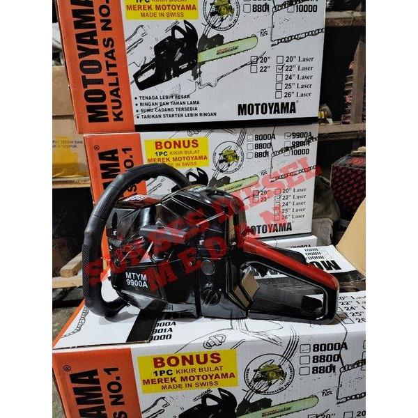 Chainsaw Senso Sinso Mesin Gergaji Kayu Motoyama 9900A Bar Laser Baja