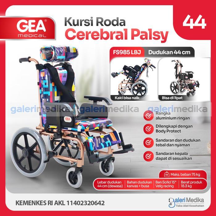 Kursi Roda Cerebral Palsy GEA FS 985 LBJ Anak Berkebutuhan Khusus CP - Dudukan 44 Cm
