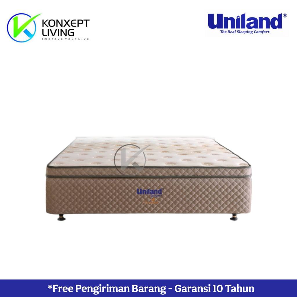 Uniland Springbed Beautybed Plushtop Ukuran 140x200 Fullset Tanpa Sandaran
