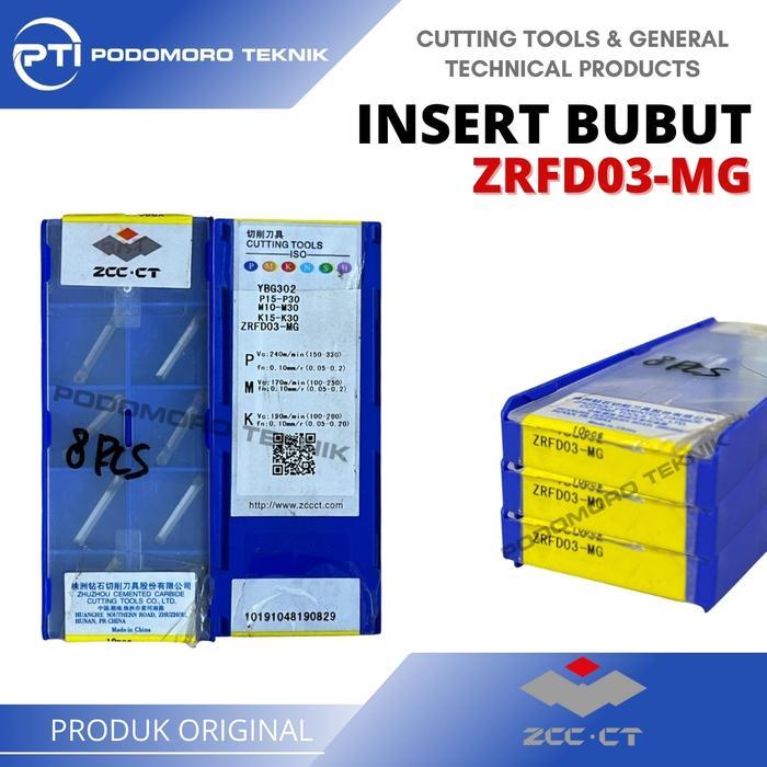 Insert ZRFD03-MG YBG302 Insert Potong Grooving 3mm ZRFD 03 MG YBG 302 ZCC.CT Original