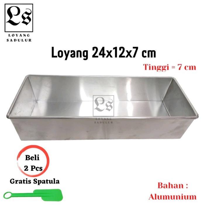 King Balances - Loyang Roti 24X12X7 Cm / Loyang Brownies 24X12X7 Cm Alumunium Anti Lengket/Loyang