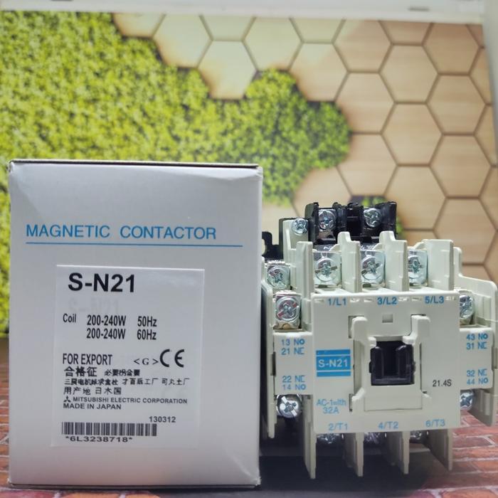 KONTAKTOR MITSUBISHI S-N21 SN21 SN-21 CONTACTOR MITSUBISHI SN 21