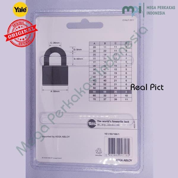GEMBOK PADLOCK YALE YE1 50 166 Brass Padlock Essential Series