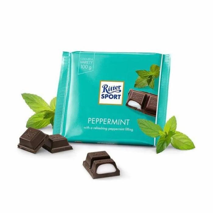 PROMO Ritter Sport Coklat Rasa Peppermint 100gr BISA GRAB