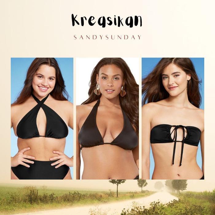 KOMPLIT Bikini Pantai XL KAI Bikini Tali Set Jumbo Bikini Tali Lebar Plus Size