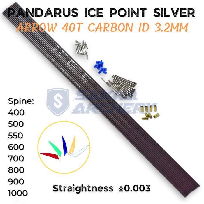 Arrow Pandarus Ice Point Silver Straightness 0.003 Anak Panah 40T Carb