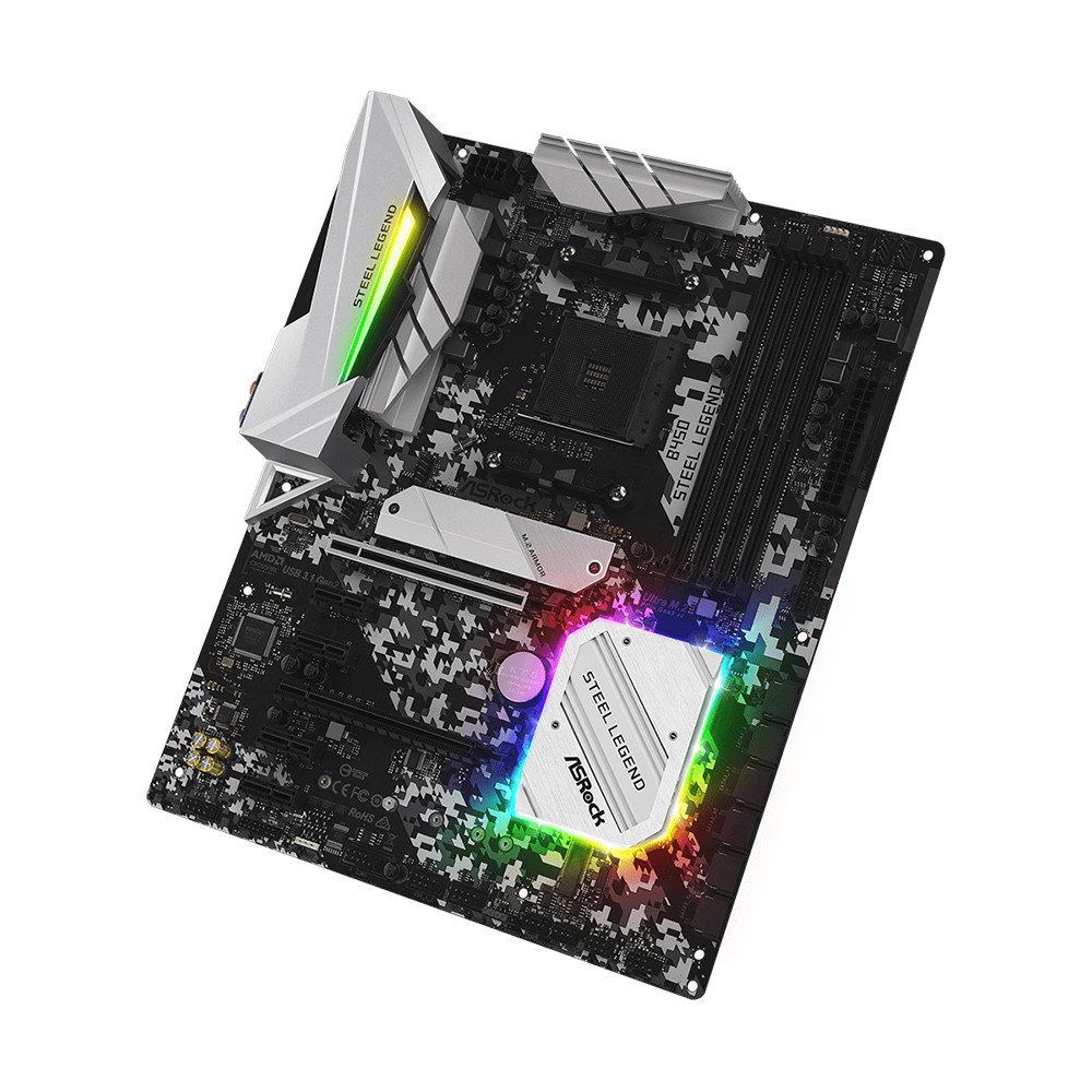 ASRock Brand New B450 STEEL LEGEND Motherboard Support Ryzen 5 5600 5600G R7 5700X3D 5800X CPU