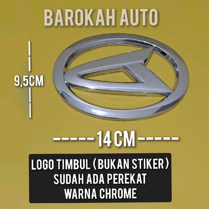 EMBLEM GRILL DEPAN LOGO D UNTUK DAIHATSU ALL NEW XENIA 2012 2013 2014 2015 14CM FREE ONGKIR
