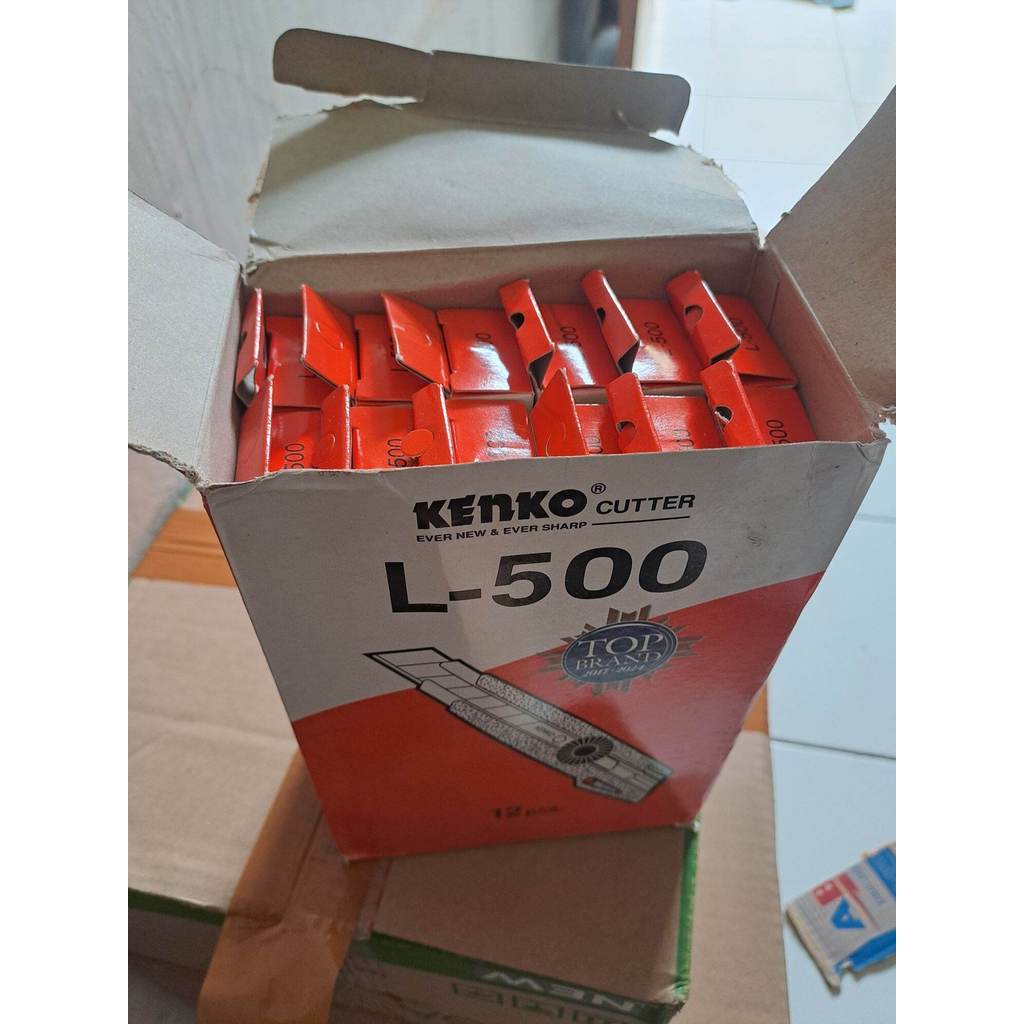 12 pcs KENKO CUTTER L-500 pisau kater, pisau cutting, pisau bagus