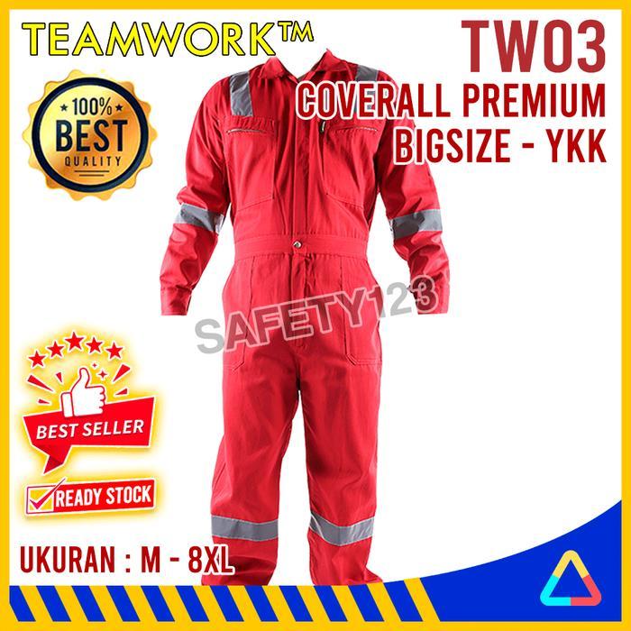 TW03 TeamWork Coverall Premium Super Big Size Wearpack Kerja Safety