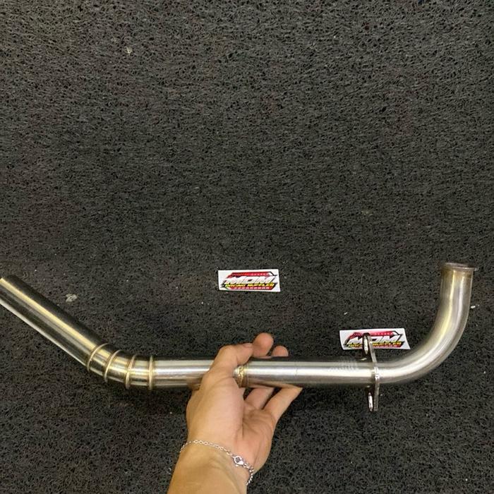 LEHERAN KNALPOT VARIO 125/150 KOLONG BENDING CACING UKURAN 28-32 MM