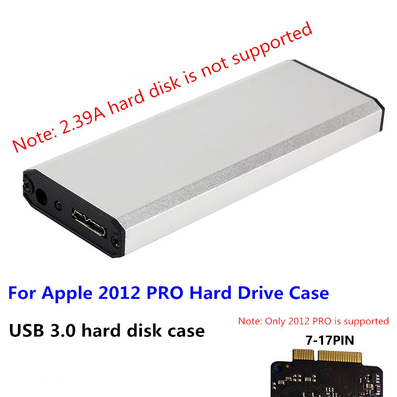 MACBOOK SSD ENCLOSURE CASE FOR APPLE MACBOOK AIR PRO USB 3.0 TO2012 PRO USB 3.0 TO MAC HARD DISK BOX