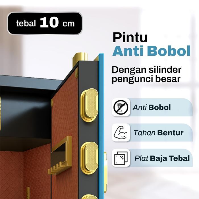 Hidup Mewah Brankas Mini Penyimpanan Uang Brankas Dokumen Include Password Besi Brankas