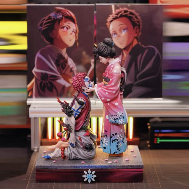 Demon Slayer Kimetsu No Yaiba Hakuji Koyuki Akaza Anime Figure Cute Lover Plush Doll Decoration