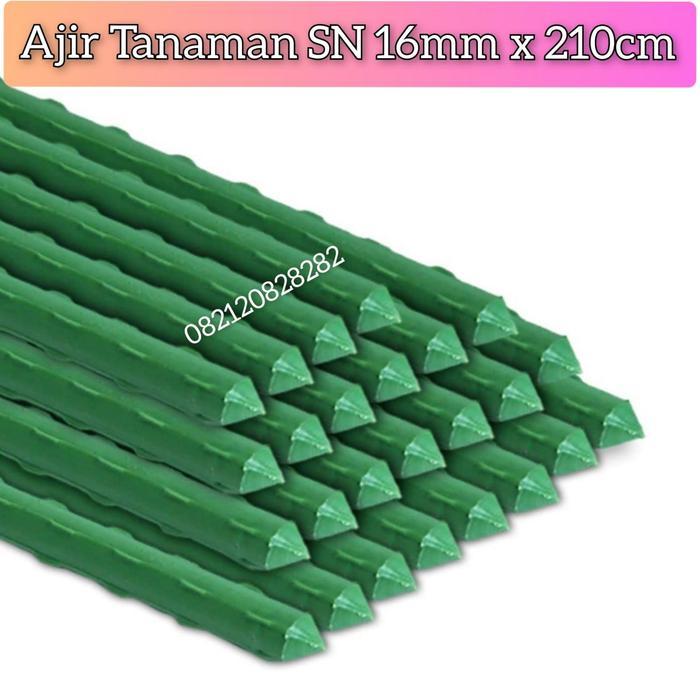 ajir rambatan tanaman 16mm x 210cm penyangga tanaman hias /tiang taman Hijau Plastik