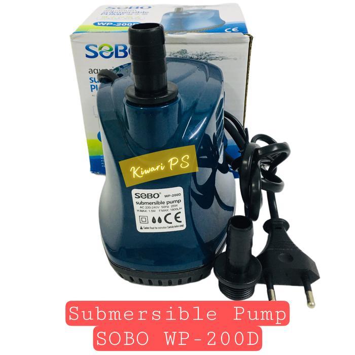 Terlariss SOBO WP 200D Submersible Pump 200D Pompa Air Celup Aquarium Kolam Ikan