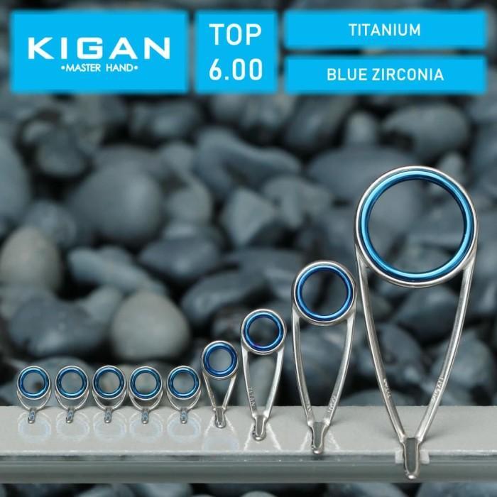 Ready Kigan Zh Ring Guide Joran Set Spinning Zt02 Titanium Blue Zirconia 6.0