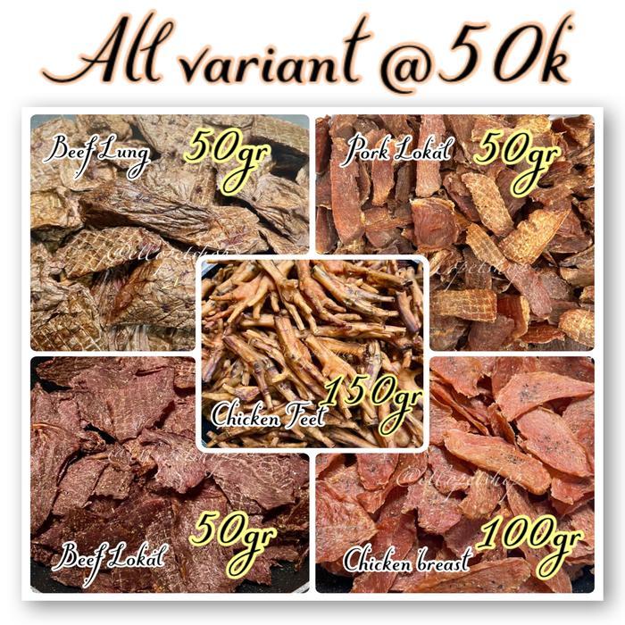 Cppetindo - Dog Jerky Murah Chicken Jerky/ Chicken Feet/ Beef Jerky/Pork Jerky
