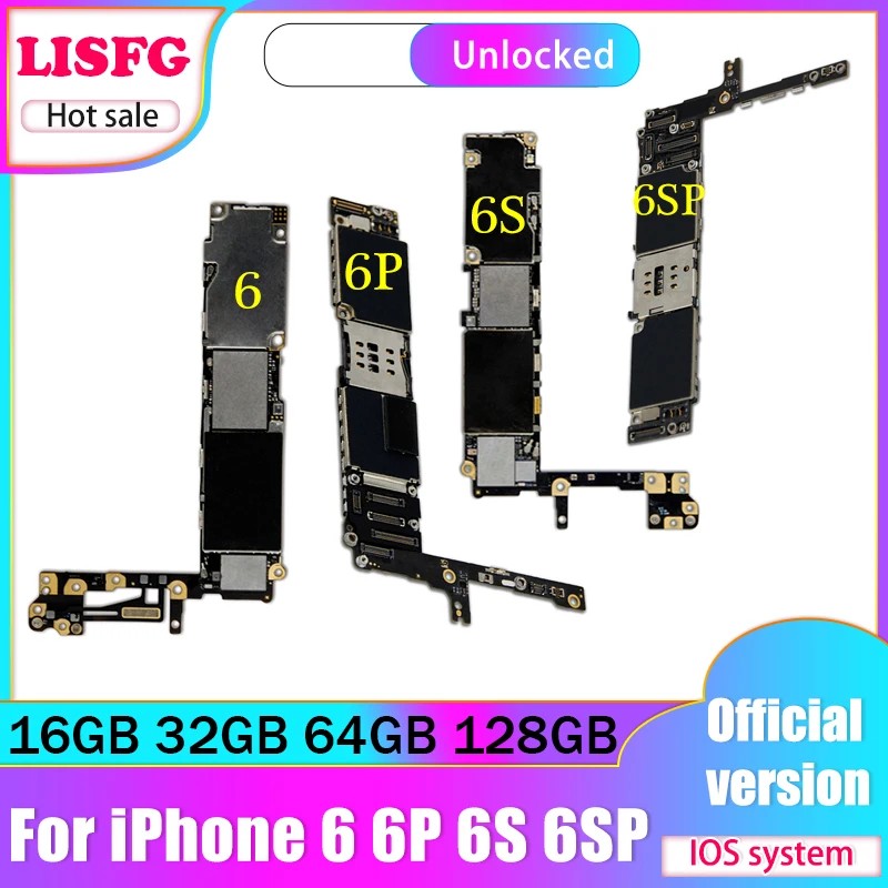 Original MainBoard For iPhone 6 Plus / 6S Plus / 6 / 6S Unlocked Motherboard 32GB 64GB 128GB Logic