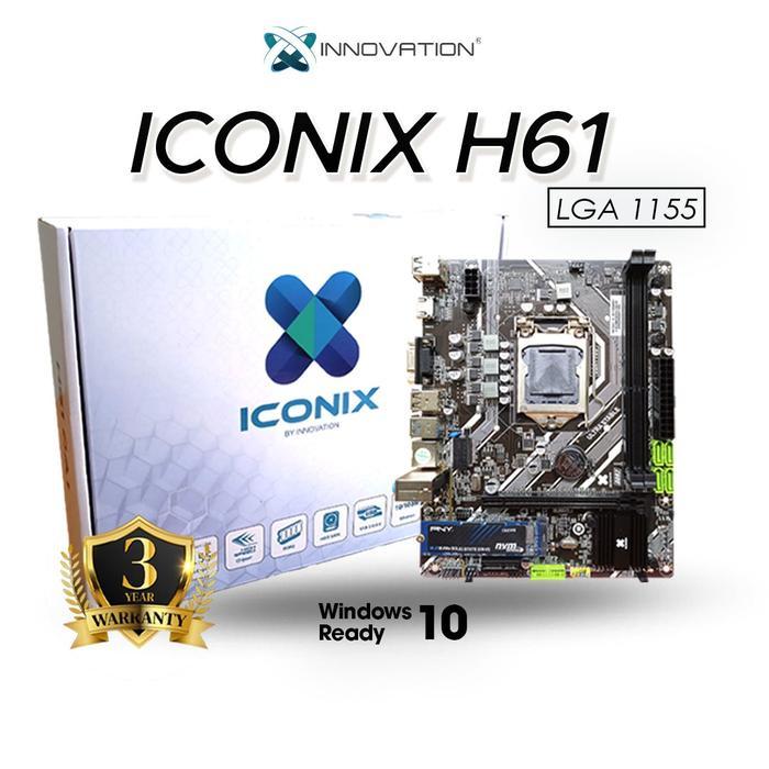Motherboard Iconix H61 Slot Nvme LGA 1155