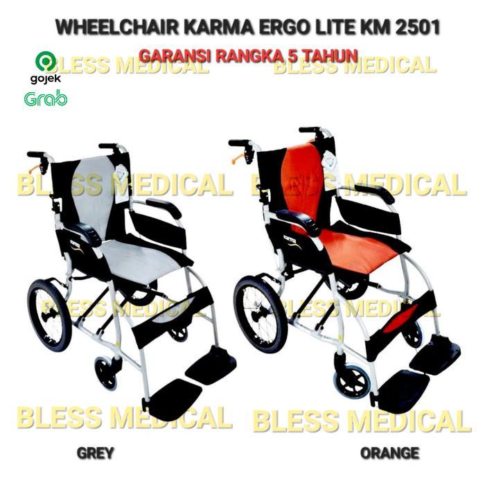 Ready Kursi Roda Karma KM 2501 Ergolite Eukarma (Khusus Gojek)