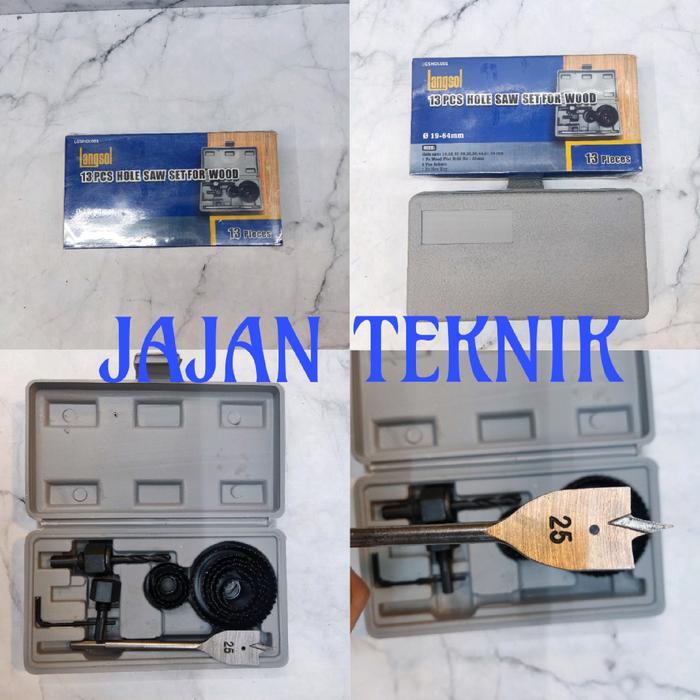 Hole Saw Kit 13pcs / Pembolong Kayu / Hole Saw Kayu