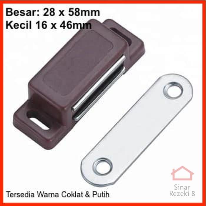 Magnet Kayu Kotak KECIL Coklat Pintu Lemari Kayu Magnetic Catch .