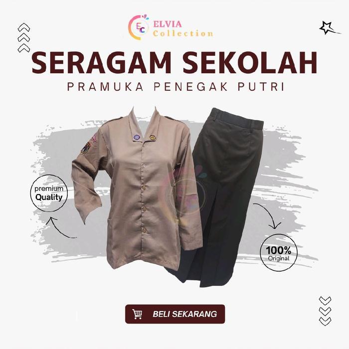 elvia seragam - baju pramuka sma perempuan - baju pramuka penegak putri