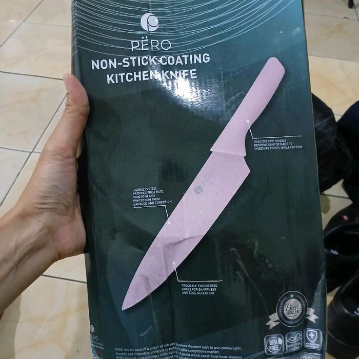 Pero Granite Knife Set of 5 / Set Pisau Dapur Granite Anti Lengket REJECT DUS