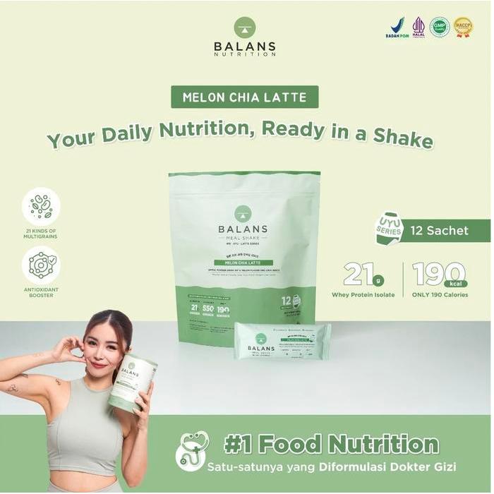 Keonik Shop Balans Meal Shake Uyu Series Choco Oat Banana Oat Granoberry Latte Melon Chia Latte Susu