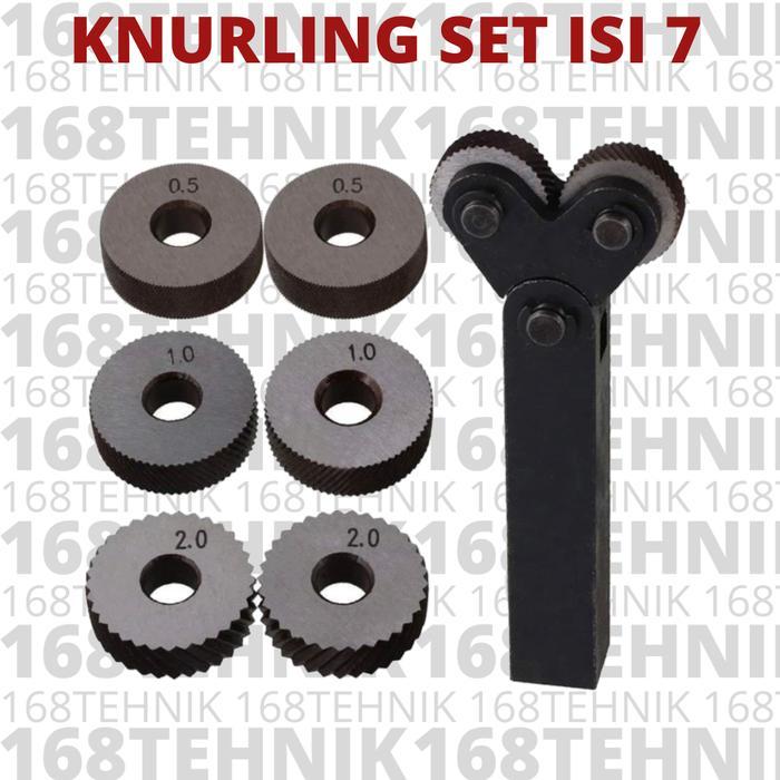 Roda Knurling Set Isi 7 / Mata Knurling Set Isi 7 / Roda Knurling Set / Gagang Knurling